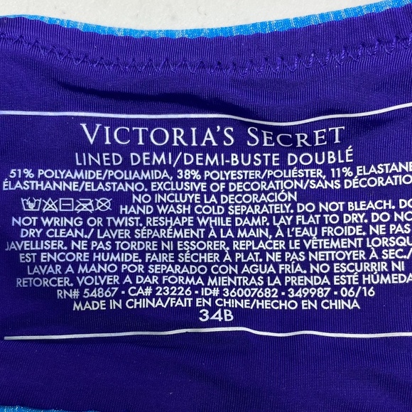 VS BLU Lined Demi, 34B. *P1035 - Picture 6 of 7